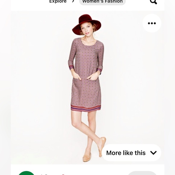 J crew Jules dress silk scarf foulard pattern, sz 14 - Picture 10 of 10